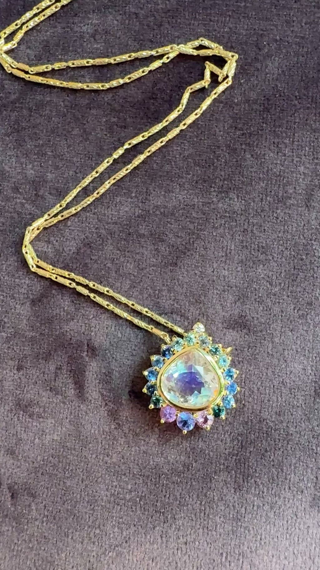 Madagascar Moonstone & Multi-Gemstone Elara Necklace