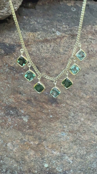 Cushion Cut Tourmaline Remi Necklace