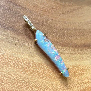 Freeform Boulder Opal Starlet Pendant