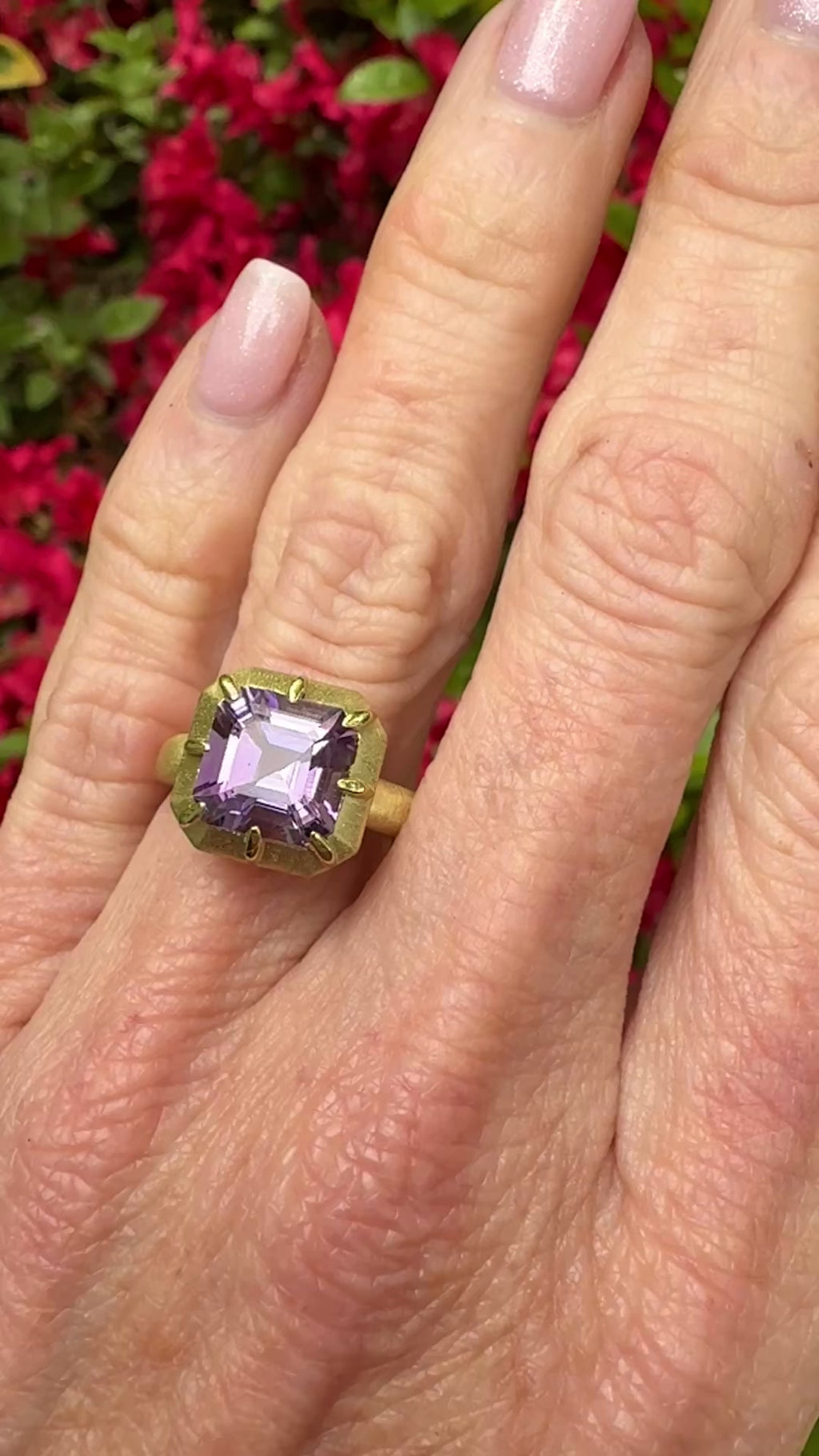 Asscher Cut Amethyst Lisette Ring