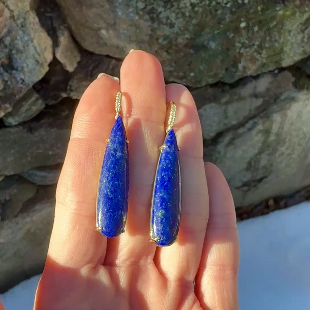 Pear Shaped Lapis Joyce Earrings