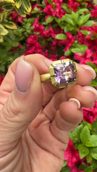 Asscher Cut Amethyst Lisette Ring
