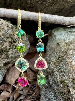 Multicolor Tourmaline Gemma Earrings