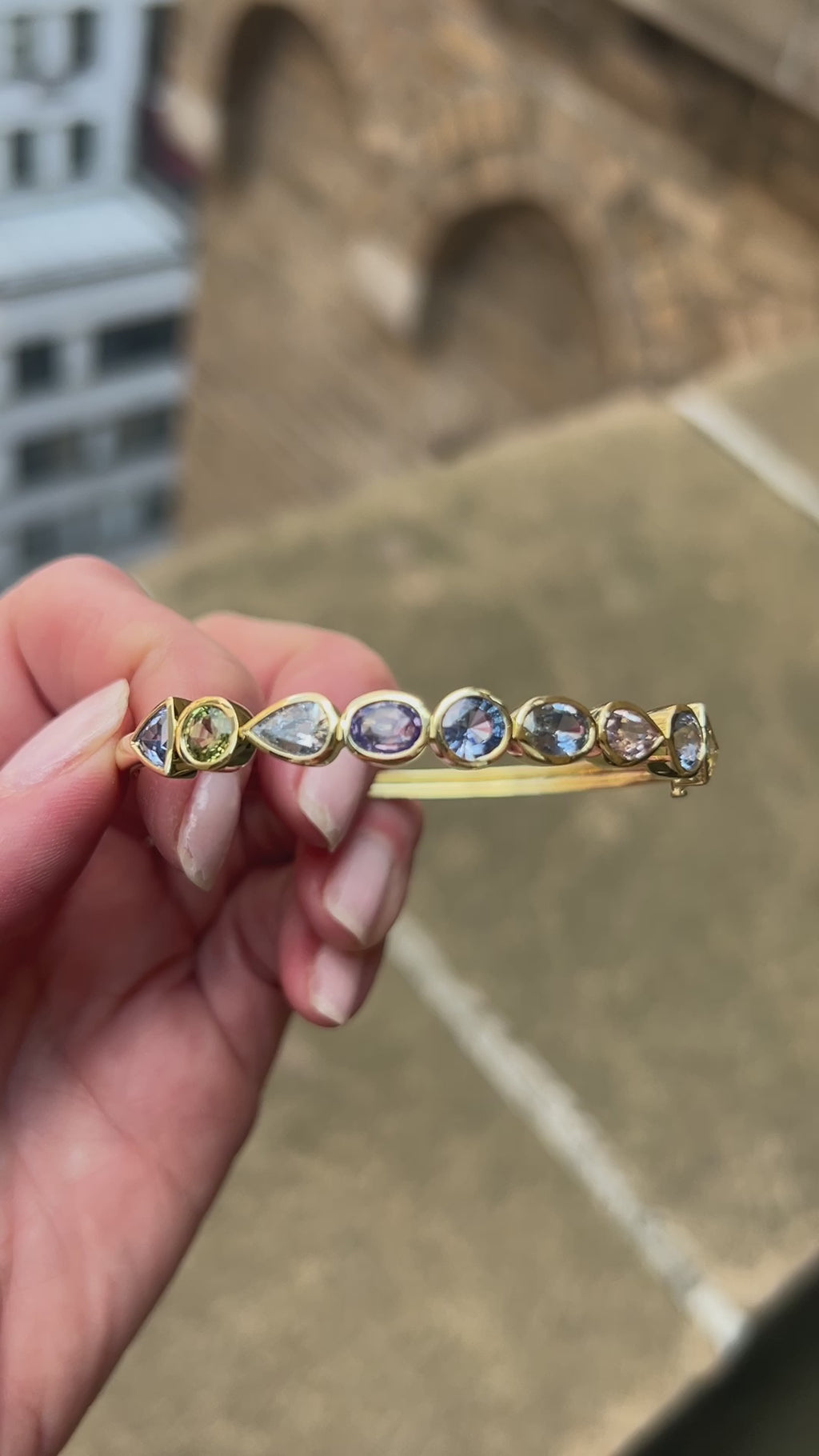 Multicolor Sapphire Carnival Bangle