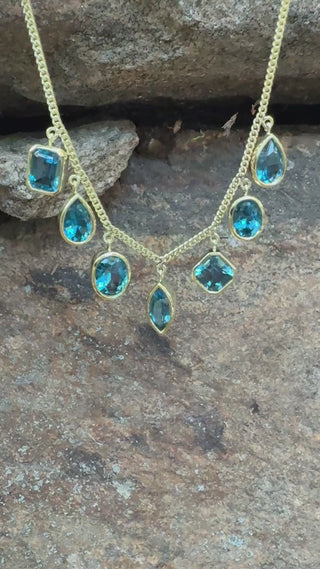 Multishaped London Blue Topaz Remi Necklace