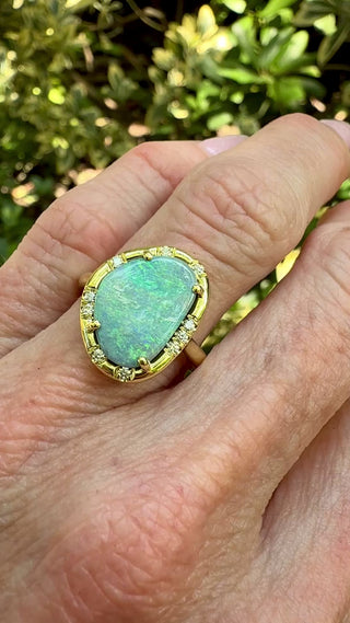 Freeform Opal Sprinkle Ring