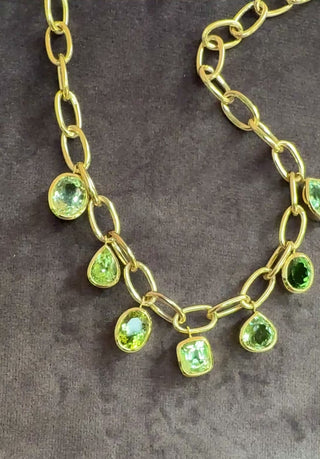 Green Tourmaline Crown Necklace