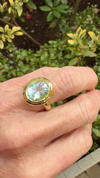 Oval Aquamarine Revival Ring