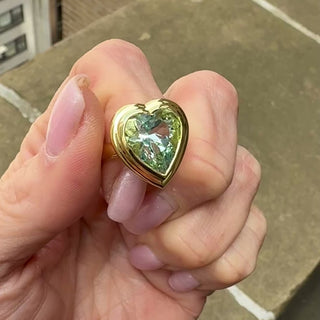 Heart Shaped Aquamarine Revival Ring