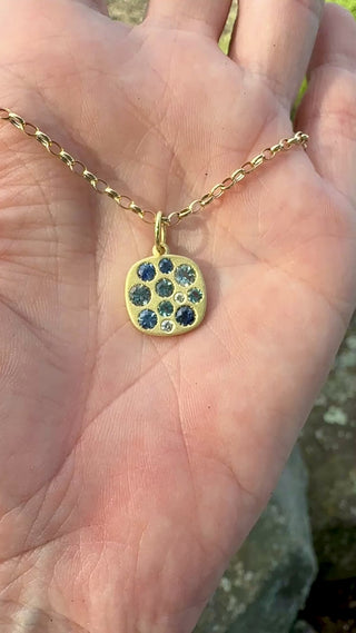 Aquamarine and Blue Sapphire Giselle Necklace