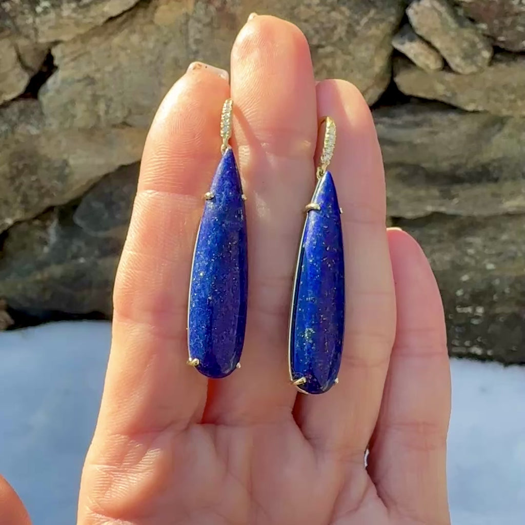 Pear Shaped Lapis Joyce Earrings