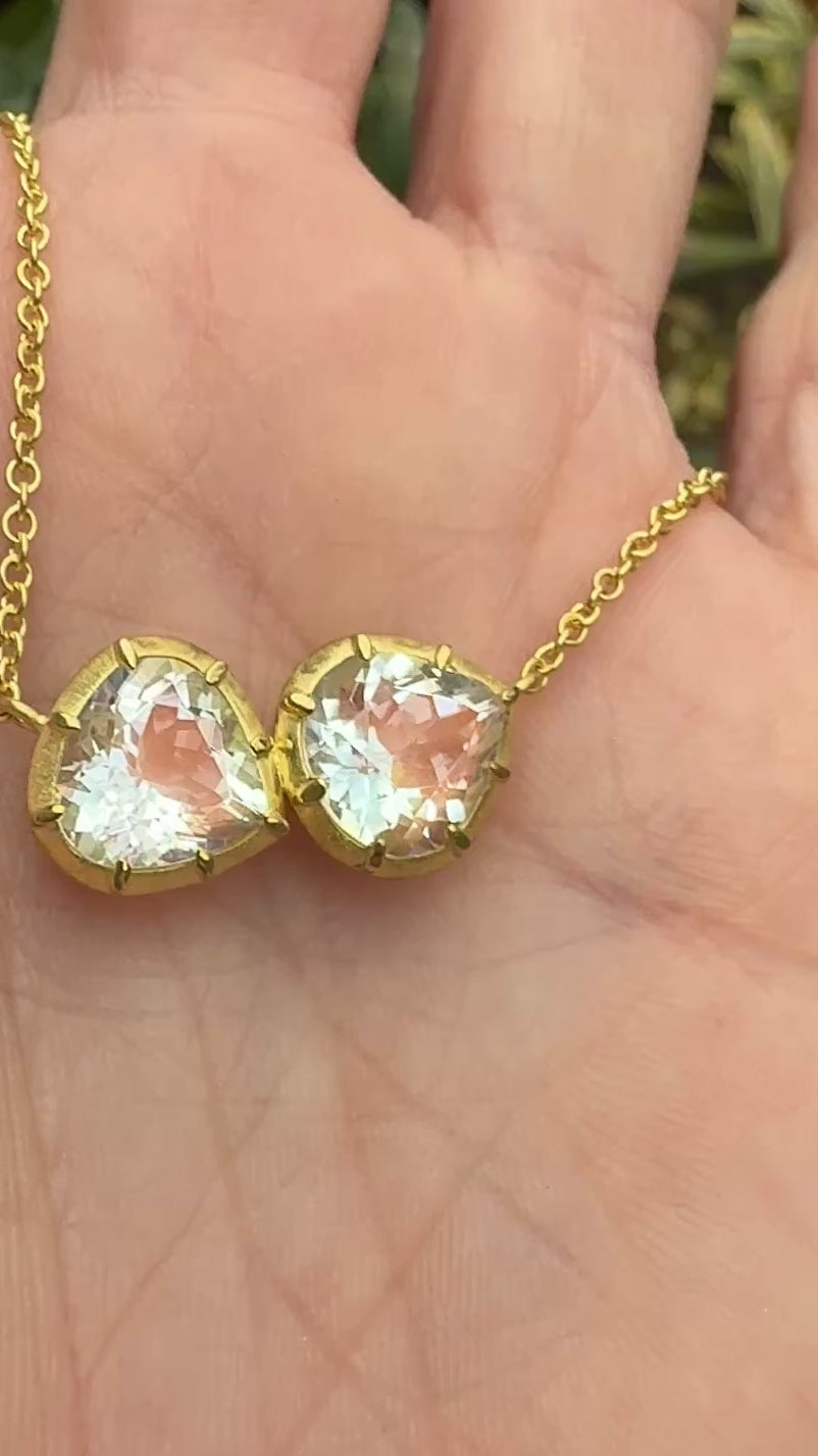 Pear Shape Madagascar Moonstone Griffen Necklace