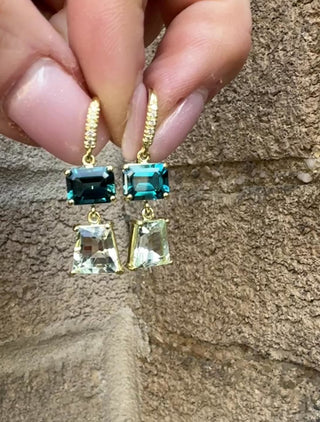 London Blue Topaz and Aquamarine Joyce Earrings