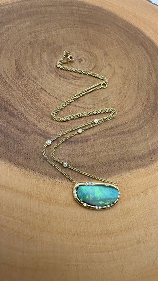 Freeform Boulder Opal Sprinkle Necklace