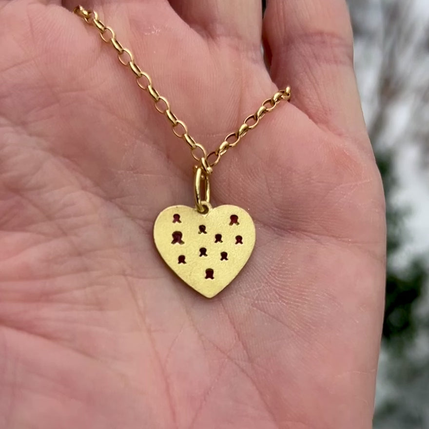 Pink Sapphire and Tourmaline Giselle Breast Cancer Heart – Lauren