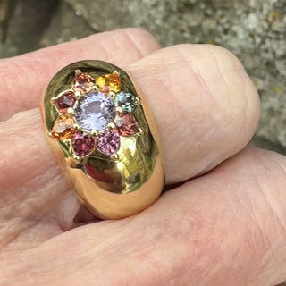 Multcolor Spinel Floral Cigar Band