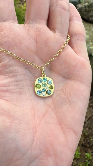 Aquamarine and Green Tourmaline Giselle Necklace