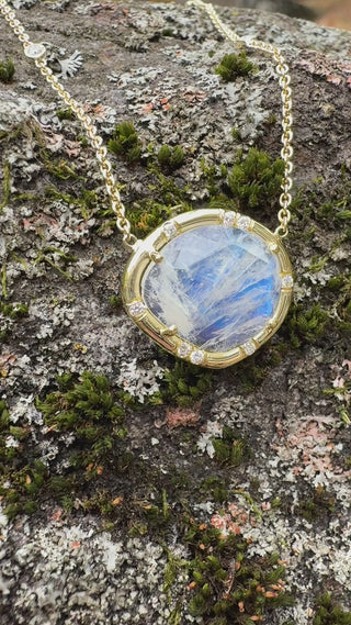 Rainbow Moonstone Sprinkle Necklace