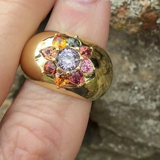 Multcolor Spinel Floral Cigar Band