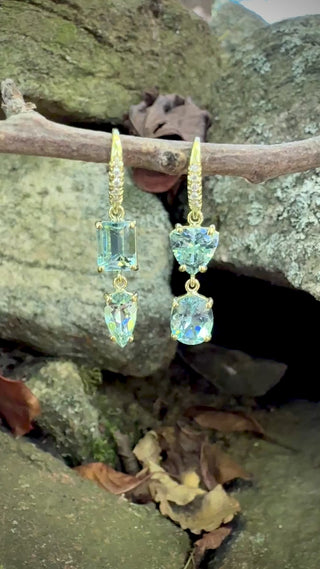 Multishape Aquamarine Joyce Earrings