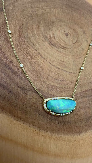 Freeform Boulder Opal Sprinkle Necklace