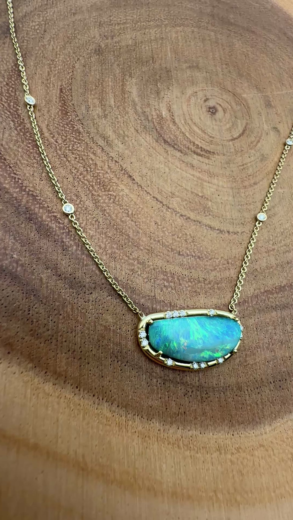 Freeform Boulder Opal Sprinkle Necklace