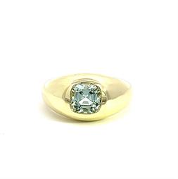 Cushion Cut Green Tourmaline Olena Ring