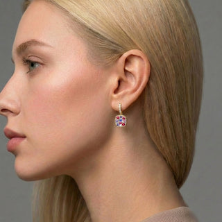 Orange, Pink and Purple Sapphire Giselle Earrings