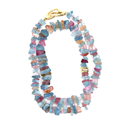 Multicolor Beryl and Tourmaline Beaded Necklace