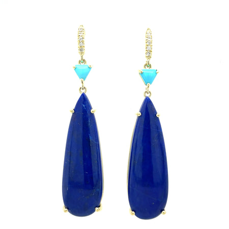 Turquoise and Lapis Joyce Earrings