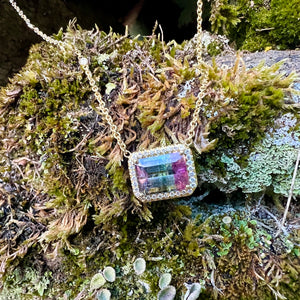 Watermelon Tourmaline Layla Necklace