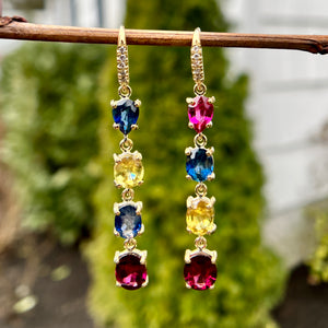 Multicolor 4 Stone Joyce Earrings