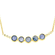 Joyce Rose Cut Blue Sapphire Cluster Necklace