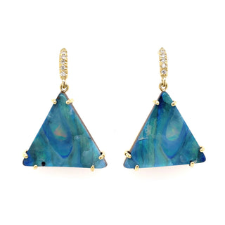 Joyce Triangle Opal Earrings