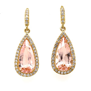 Pear Shape Morganite Mischa Earrings
