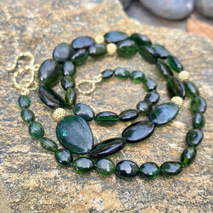 Green Tourmaline Chelsea Beaded Necklace