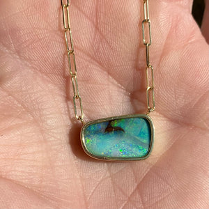 Freeform Boulder Opal Bea Necklace