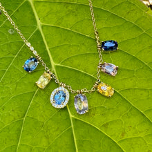 Multicolor Sapphire Fringe Necklace