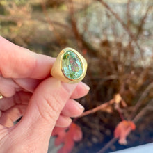 Pear Shaped No Treatment Mint Tourmaline Olena Ring
