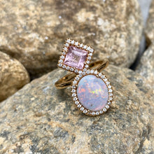 Opal & Pink Tourmaline Betty Ring