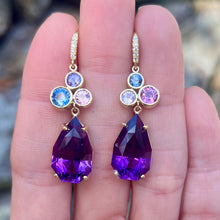 Sapphire and Amethyst Napa Earring