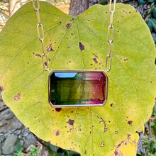 Large Watermelon Tourmaline Bea Necklace