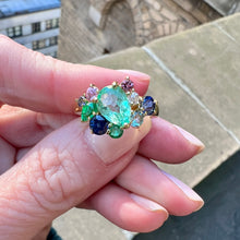 Pear Shaped Emerald Mélange Ring