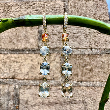 Joyce Garnet and Multicolor Sapphire Four Stone Earring