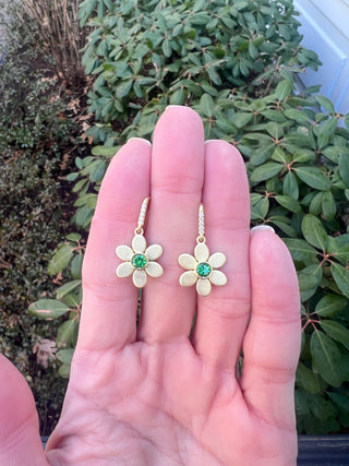 Tsavorite Daisy Earring