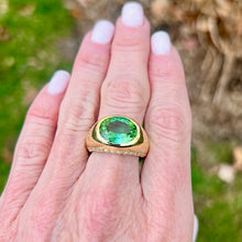 Green Tourmaline Verge Ring