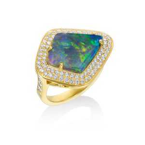 Sophie Kite Shaped Boulder Opal Ring
