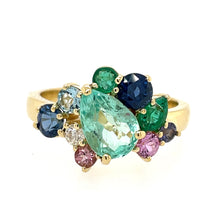 Pear Shaped Emerald Mélange Ring