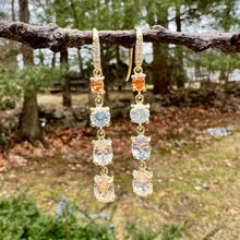 Joyce Garnet and Multicolor Sapphire Four Stone Earring