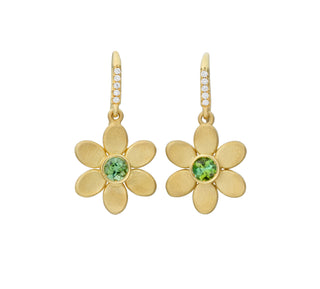 Tsavorite Daisy Earring